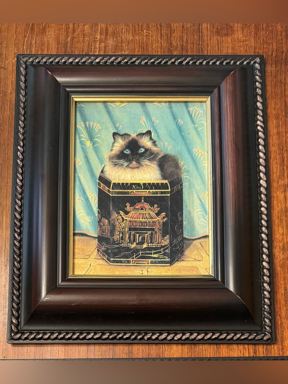 The Bombay Company “The Empress Cat” framed art